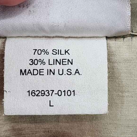 Kleen Women's Silk Linen Long Sleeves Button Front Tunic Top Lagenlook - L - Picture 7 of 8